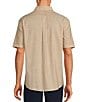 Color:Tan - Image 2 - Gold Label Roundtree & Yorke Big & Tall Non-Iron Short Sleeve Solid Slub Sport Shirt