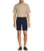 Color:Tan - Image 3 - Gold Label Roundtree & Yorke Big & Tall Non-Iron Short Sleeve Solid Slub Sport Shirt