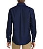 Roundtree & Yorke Gold Label Roundtree & Yorke Big & Tall Non-Iron Button-Down Collar Solid Dobby Sport Shirt, Color:Navy - Image 2