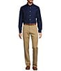 Roundtree & Yorke Gold Label Roundtree & Yorke Big & Tall Non-Iron Button-Down Collar Solid Dobby Sport Shirt, Color:Navy - Image 3