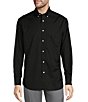 Roundtree & Yorke Gold Label Roundtree & Yorke Big & Tall Non-Iron Button-Down Collar Solid Dobby Sport Shirt, Color:Black - Image 1