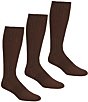 Color:Dark Brown - Image 1 - Gold Label Roundtree & Yorke Casual Crew Socks 3-Pack