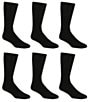 Color:Black - Image 1 - Gold Label Roundtree & Yorke Crew Athletic Socks 6-Pack