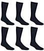 Color:Navy - Image 1 - Gold Label Roundtree & Yorke Crew Athletic Socks 6-Pack