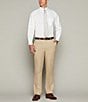 Color:White - Image 2 - Gold Label Roundtree & Yorke Fitted Non-Iron Button Down Collar Solid Dress Shirt