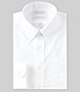 Color:White - Image 1 - Gold Label Roundtree & Yorke Non-Iron Fitted Button-Down Collar Classic Solid Dress Shirt