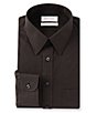 Color:Black - Image 1 - Gold Label Roundtree & Yorke Solid Non-Iron Fitted Point Collar Dress Shirt