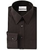 Color:Black - Image 1 - Gold Label Roundtree & Yorke Fitted Non-Iron Point Collar Dress Shirt
