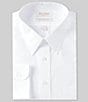 Color:White - Image 1 - Gold Label Roundtree & Yorke Solid Non-Iron Fitted Point Collar Dress Shirt