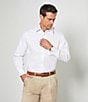 Color:White - Image 3 - Gold Label Roundtree & Yorke Fitted Non-Iron Point Collar Dress Shirt