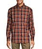 Color:Red - Image 1 - Gold Label Roundtree & Yorke Non Iron Long Sleeve Large Plaid Sport Shirt