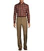 Color:Red - Image 3 - Gold Label Roundtree & Yorke Non Iron Long Sleeve Large Plaid Sport Shirt