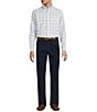Gold Label Roundtree & Yorke Non-Iron Small Plaid Print Linen Sport Shirt - Image 3