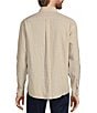 Color:Khaki - Image 2 - Gold Label Roundtree & Yorke Non-Iron Long Sleeve Solid Linen Sport Shirt