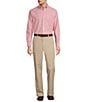 Roundtree & Yorke Gold Label Roundtree & Yorke Non-Iron Long Sleeve Solid Oxford Sport Shirt, Color:Pink - Image 3