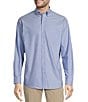 Roundtree & Yorke Gold Label Roundtree & Yorke Non-Iron Long Sleeve Solid Oxford Sport Shirt, Color:Blue - Image 1