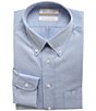 Color:Blue - Image 1 - Gold Label Roundtree & Yorke Non-Iron Full-Fit Button-Down Collar Solid Dress Shirt