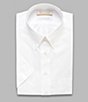 Color:White - Image 1 - Gold Label Roundtree & Yorke Non-Iron Full-Fit Button-Down Collar Solid Short-Sleeve Dress Shirt