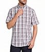 Gold Label Roundtree & Yorke Non-Iron Short Sleeve Large Plaid Poplin Sport Shirt - Image 1