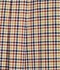 Color:Deep Rust - Image 4 - Gold Label Roundtree & Yorke Non-Iron Short Sleeve Medium Checked Slub Sport Shirt