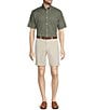 Color:Army Green - Image 3 - Gold Label Roundtree & Yorke Non-Iron Short Sleeve Small Plaid Slub Sport Shirt