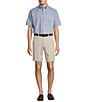 Roundtree & Yorke Gold Label Roundtree & Yorke Non-Iron Short Sleeve Solid Dobby Sport Shirt, Color:Blue - Image 3