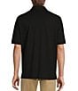 Color:Black - Image 2 - Gold Label Roundtree & Yorke Non-Iron Short Sleeve Solid Pique Polo Shirt