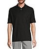 Roundtree & Yorke Gold Label Roundtree & Yorke Non-Iron Short Sleeve Solid Pique Polo Shirt, Color:Black - Image 1