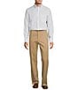 Color:White - Image 3 - Gold Label Roundtree & Yorke Non-Iron Slim Fit Long Sleeve Checked Sport Shirt