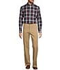 Color:Green Multi - Image 3 - Gold Label Roundtree & Yorke Non-Iron Slim Fit Long Sleeve Large Plaid Sport Shirt