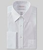 Color:White - Image 1 - Gold Label Roundtree & Yorke Non-Iron Slim Fit Point Collar Solid Dress Shirt with French Cuffs