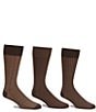 Gold Label Roundtree & Yorke Printed Crew Dress Socks 3-Pack - Image 2