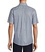 Color:White/Blue Multi - Image 2 - Gold Label Roundtree & Yorke Slim Fit Non-Iron Short Sleeve Circle Print Sport Shirt