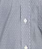 Color:White/Blue Multi - Image 4 - Gold Label Roundtree & Yorke Slim Fit Non-Iron Short Sleeve Circle Print Sport Shirt