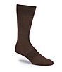 Color:Dark Brown - Image 1 - Gold Label Roundtree & Yorke Solid Crew Socks 3-Pack