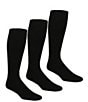 Color:Black - Image 1 - Gold Label Roundtree & Yorke Sport Over-the-Calf Athletic Socks 3-Pack