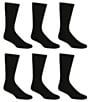 Color:Black - Image 1 - Gold Label Roundtree & Yorke Sport Performance Crew Athletic Socks 6-Pack