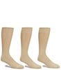 Roundtree & Yorke Gold Label Roundtree & Yorke Textured Microfiber Crew Dress Socks, Color:Khaki - Image 1