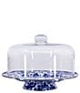 Golden Rabbit Enamelware Swirl Cake Plate, Color:Cobalt - Image 2