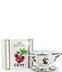 Color:White - Image 1 - Enamelware Cherry Colander Giftbox Set
