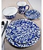 Golden Rabbit Enamelware Cobalt Swirl 12-Piece Dinnerware Set, Color:Blue - Image 5