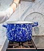Golden Rabbit Enamelware Cobalt Swirl 18-Quart Stock Pot, Color:Cobalt - Image 4
