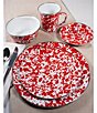 Golden Rabbit Enamelware Swirl Colander, Color:Red - Image 4