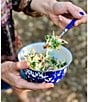 Color:Blue - Image 3 - Enamelware Cobalt Swirl Salad Bowls, Set of 4