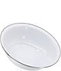 Color:White - Image 1 - Enamelware 4-Quart Serving Basin/Bowl