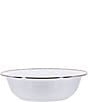Color:White - Image 2 - Enamelware 4-Quart Serving Basin/Bowl