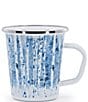Color:Aqua - Image 2 - Enamelware Aspen Grove Latte Mugs, Set of 4
