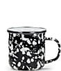 Color:Black - Image 2 - Enamelware Black Swirl Adult Mugs, Set of 4