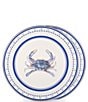 Golden Rabbit Enamelware Blue Crab Charger Plates, Set of 2, Color:Blue - Image 1