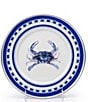 Color:Blue - Image 2 - Enamelware Blue Crab Sandwich Plates, Set of 4